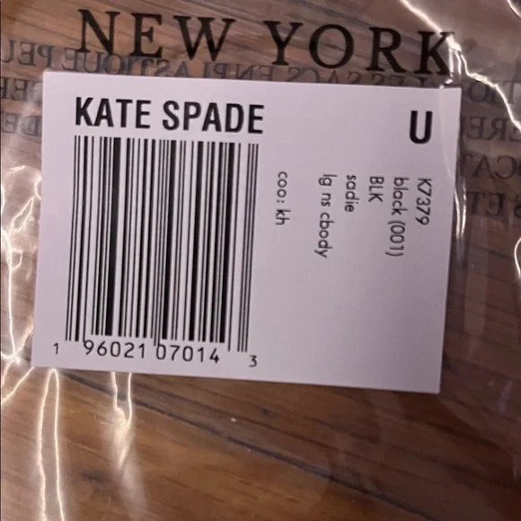 Kate Spade Black Leather Messenger Bag